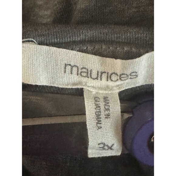 Maurices 3X Gray Pumpkin Patch Graphic Tee Autumn Harvest Cotton/Polyester Blend - Picture 3 of 6